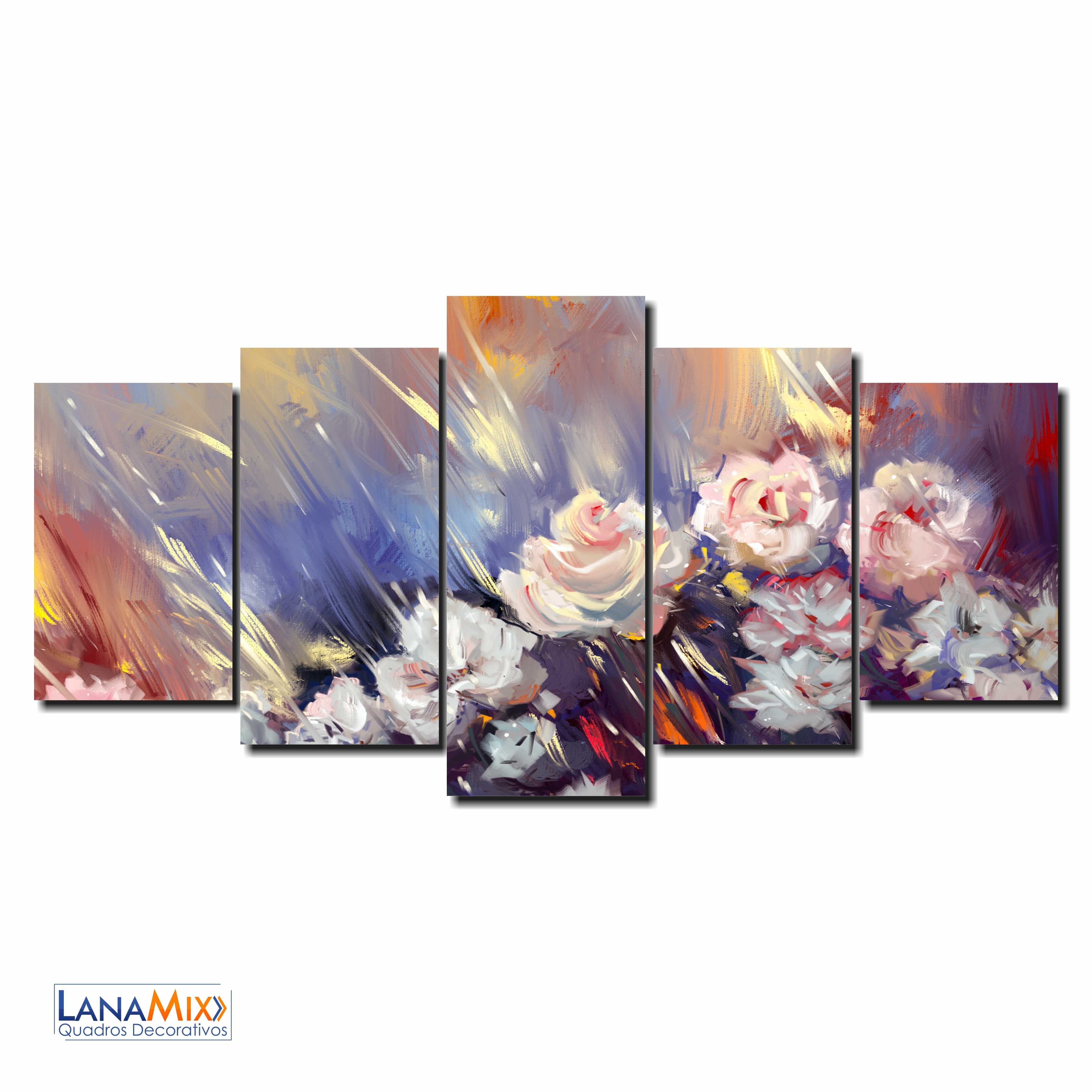 Quadro Decorativo Rosas Pintura Ilustrada