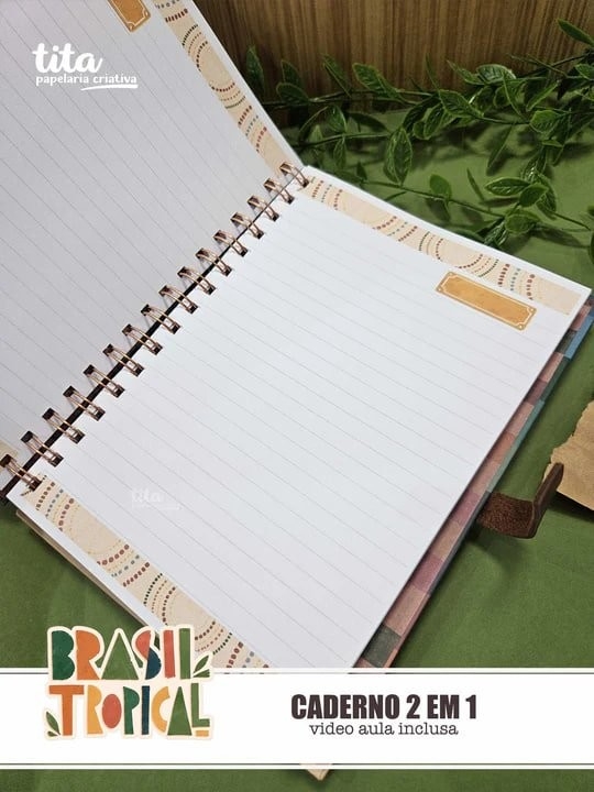 Brasil Tropical – Kit Encadernação Especial + Video Aulas Aulas Polly