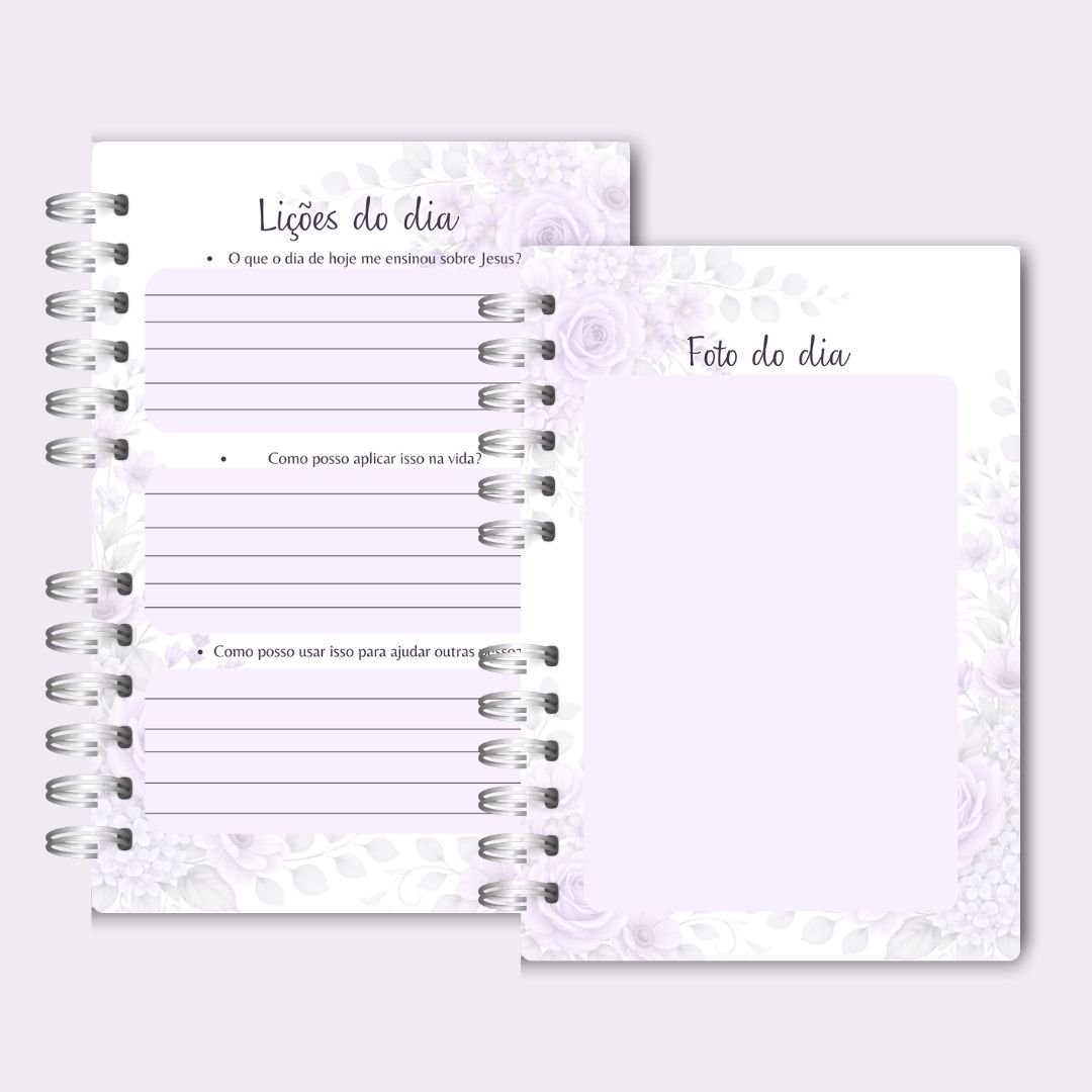 Caderno para o Congresso 2026 – Floral Azul COM Tema