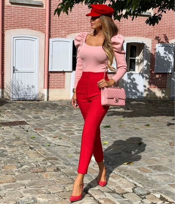 Calça vermelha Zara  Red pants outfit, Everyday outfits, Outfits