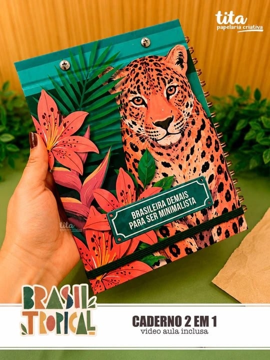 Brasil Tropical – Kit Encadernação Especial + Video Aulas Aulas Polly