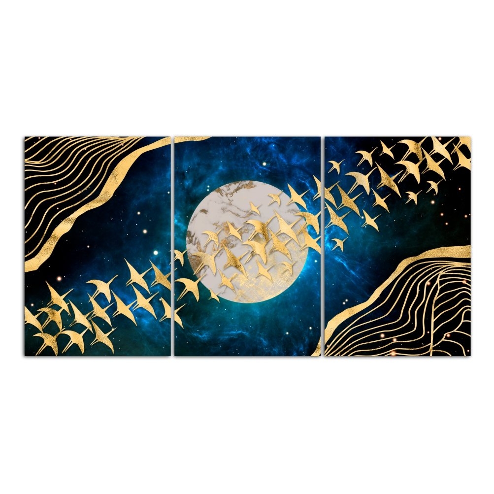 Quadro Decorativo Abstrato Gaivotas