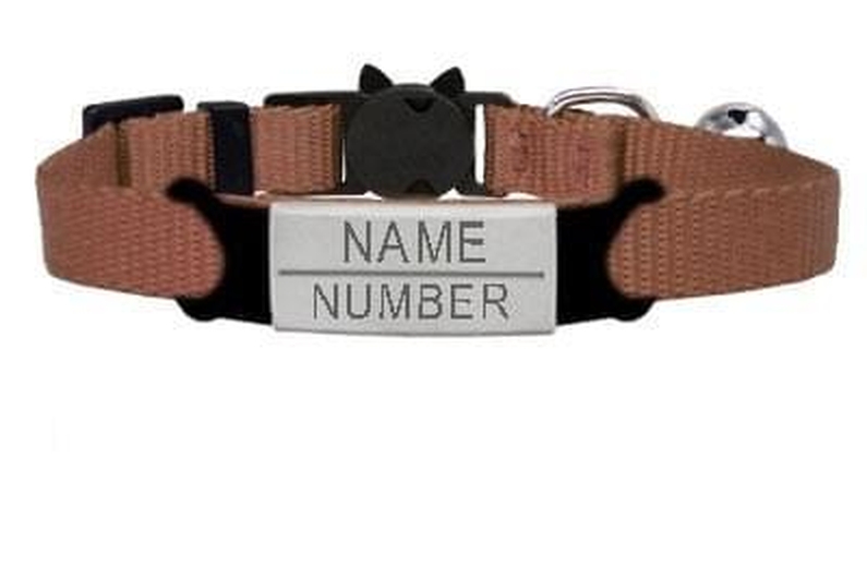 Coleira para C&atilde;es e Gatos Pequenos Personalizada com Sino-Miau Auau Pets
