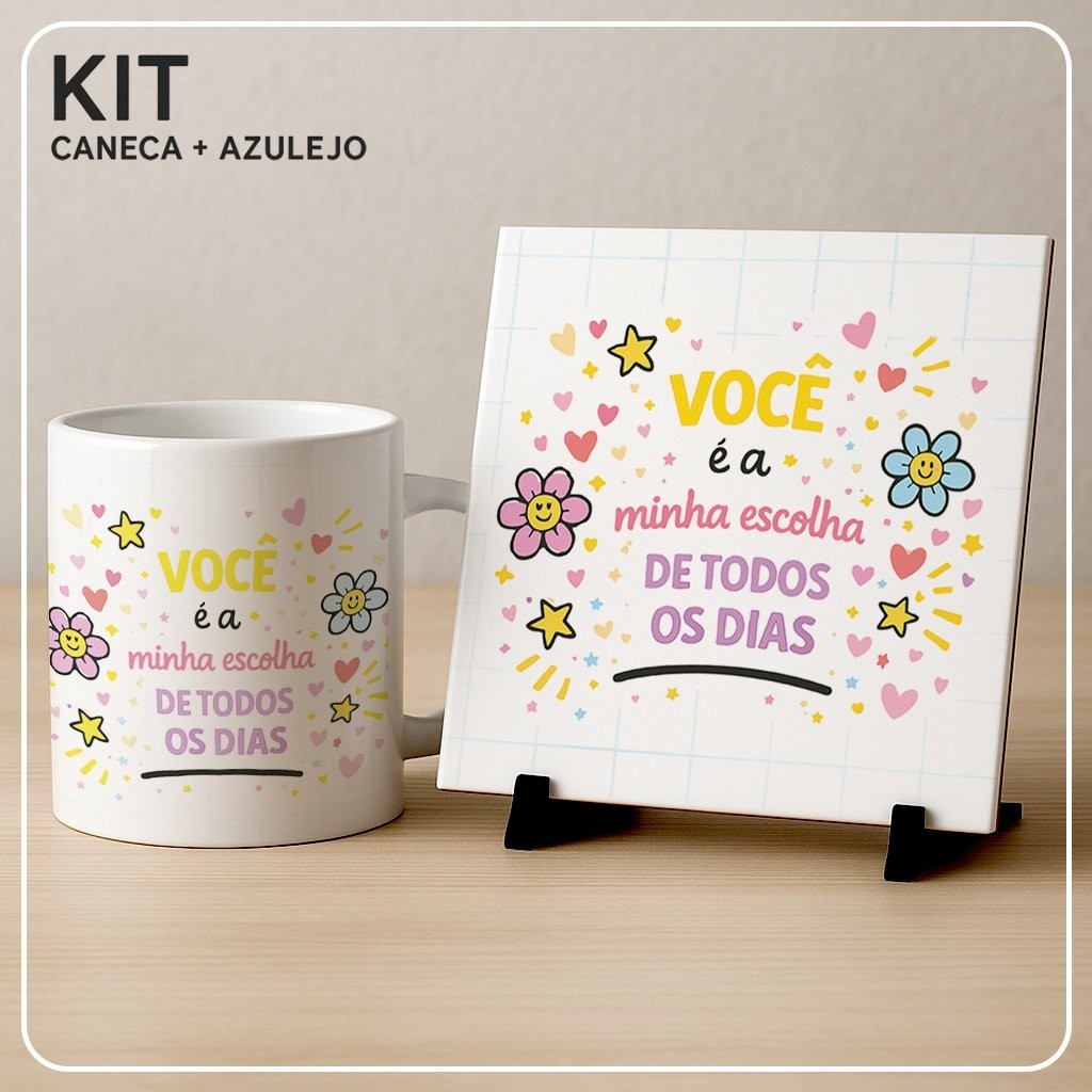 artes para canecas e azulejos Coleção Lindas Frases