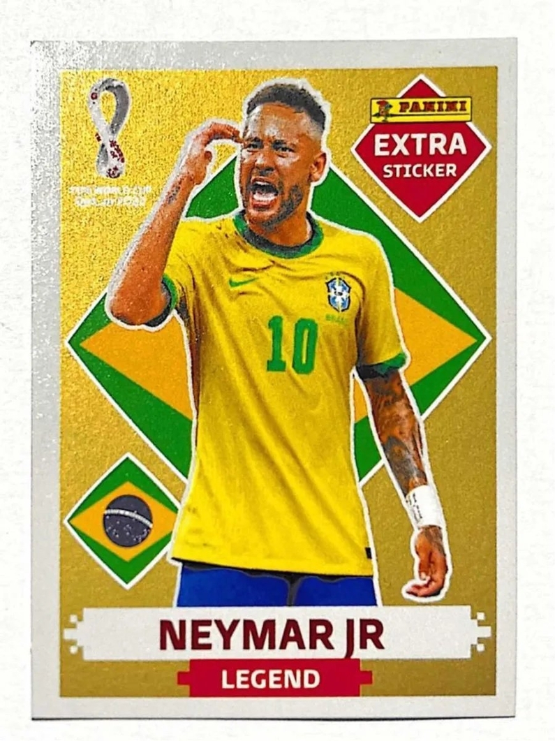 Figurinha Legend Neymar Jr Gold Copa Do Mundo Qatar 2022