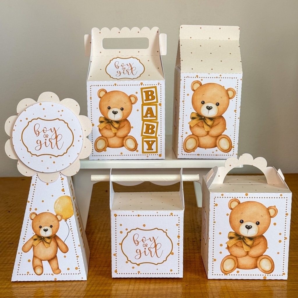 Chá Revelação Ursinho Neutro – Kit Festa Pronta