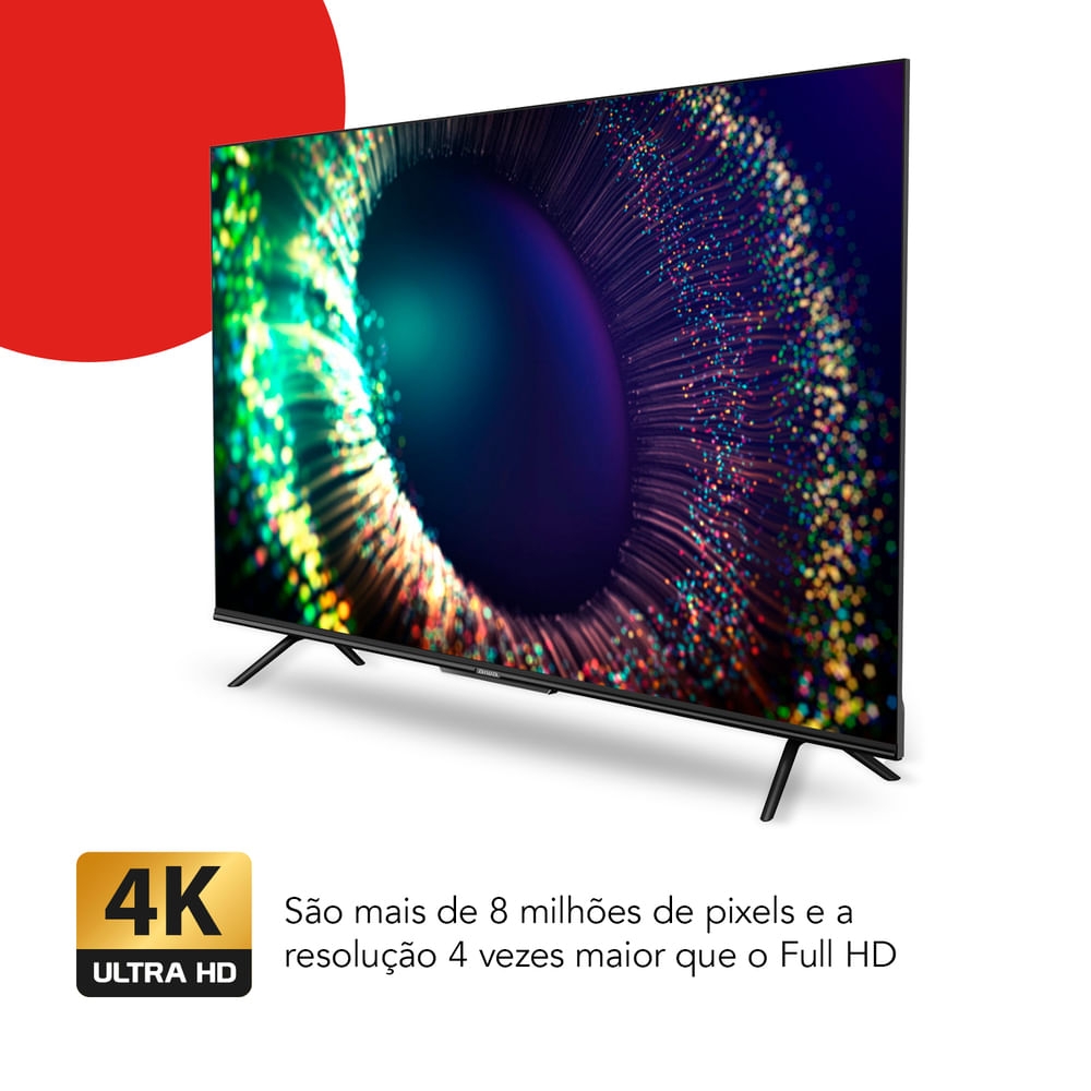 Smart TV AIWA 65” GOOGLE TV 4K Comando de voz Dolby Vision&Atmos AWS-TV-65-BL-01-G
