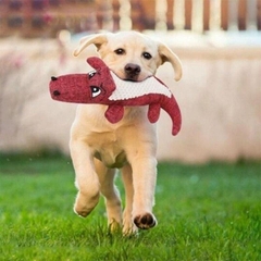 Brinquedo de Pel&uacute;cia Crocodilo para C&atilde;es Filhotes-Miau Auau Pets