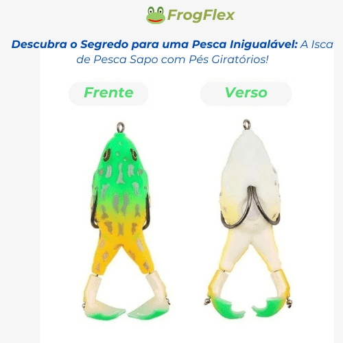 FrogFlex a Isca de Pesca  com Pés Giratórios comprando hoje leva a isca cor preta de brinde
