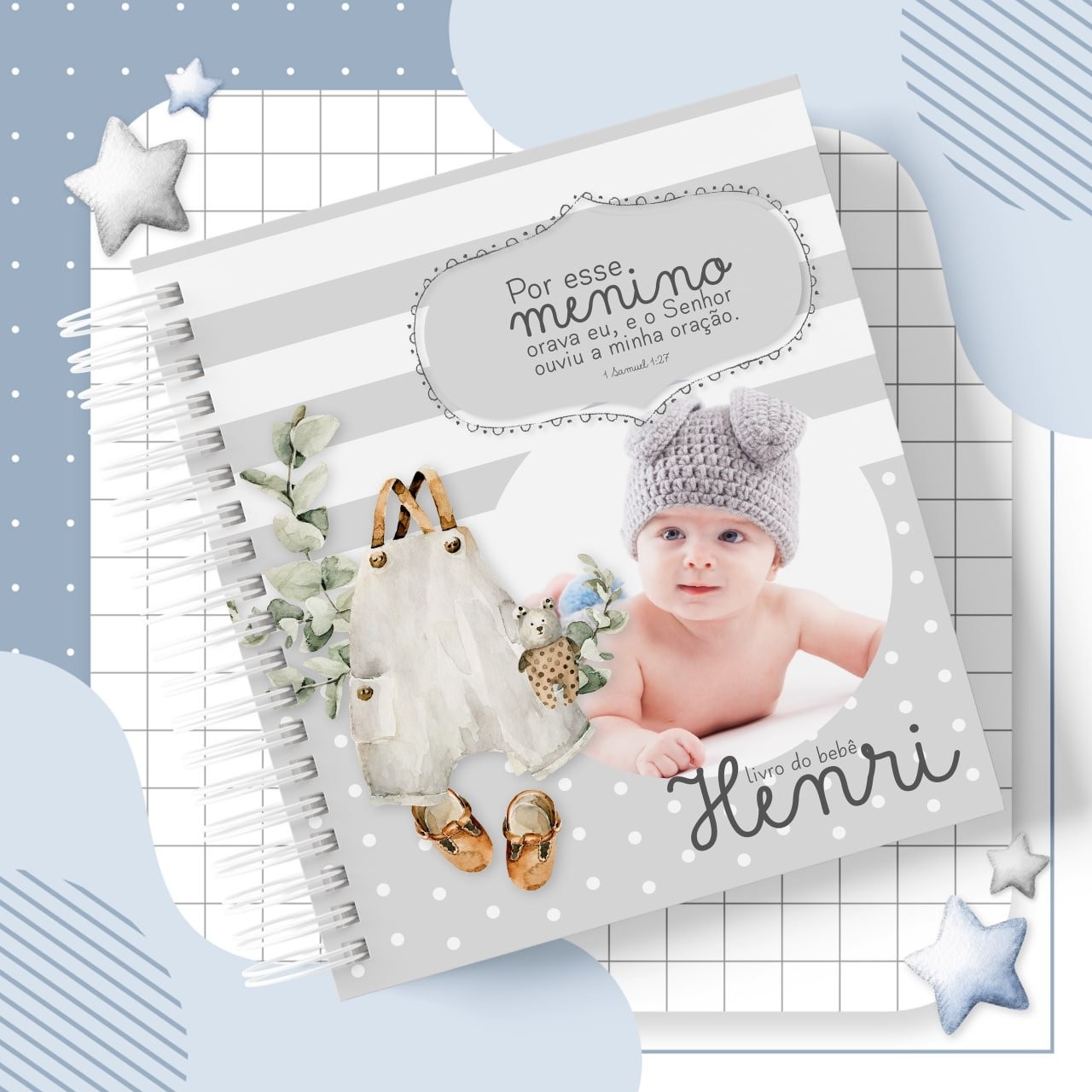 Caderneta e Livro do Bebe POR ESSE MENINO ORAVA EU
