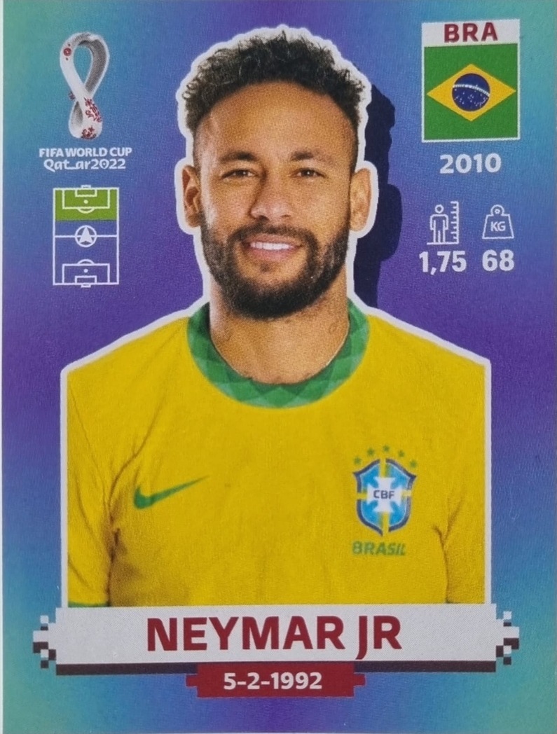 Neymar Legend Bordô - Copa do Mundo Qatar 2022 Panini