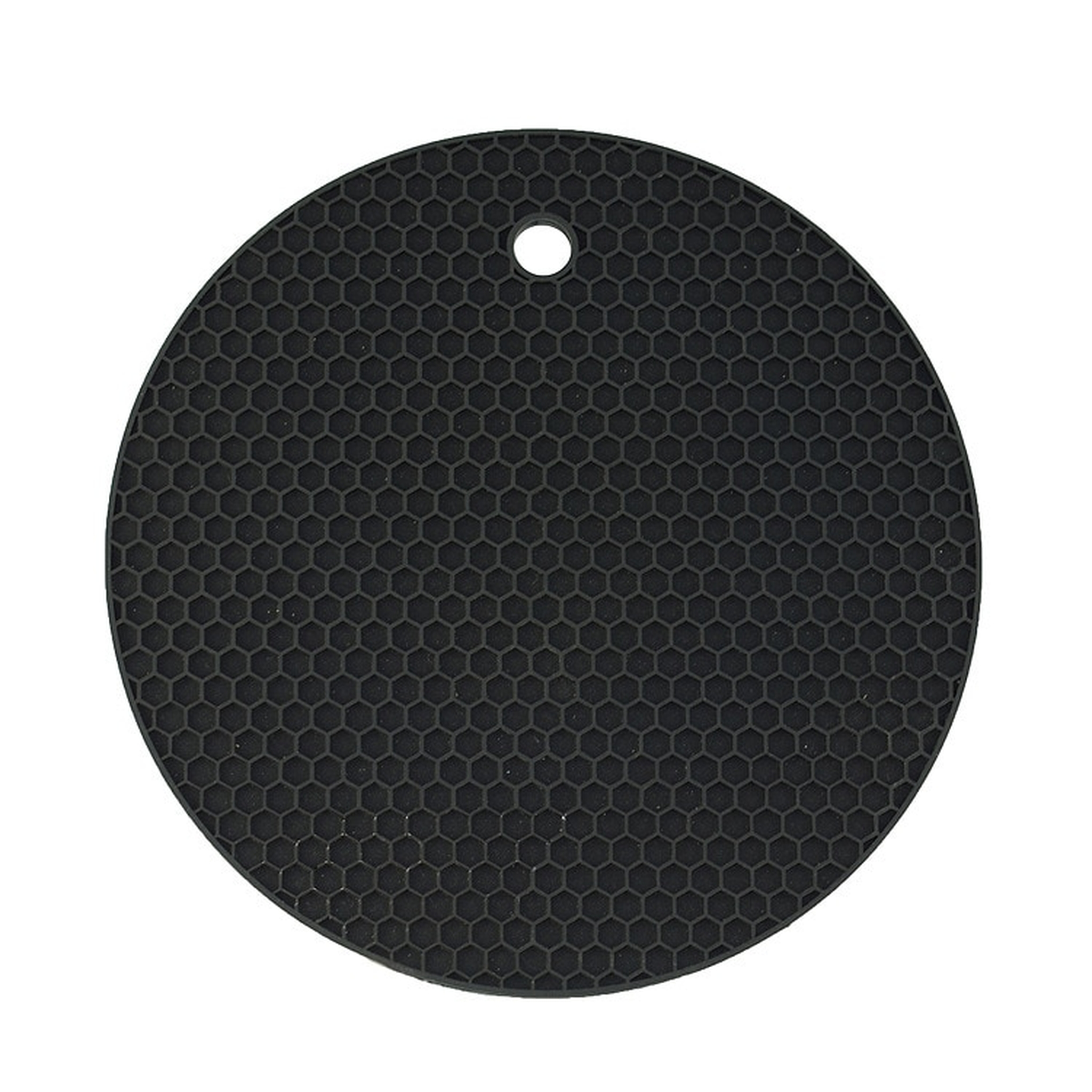 Valor 5 Round Heat-Resistant Black Silicone Trivet