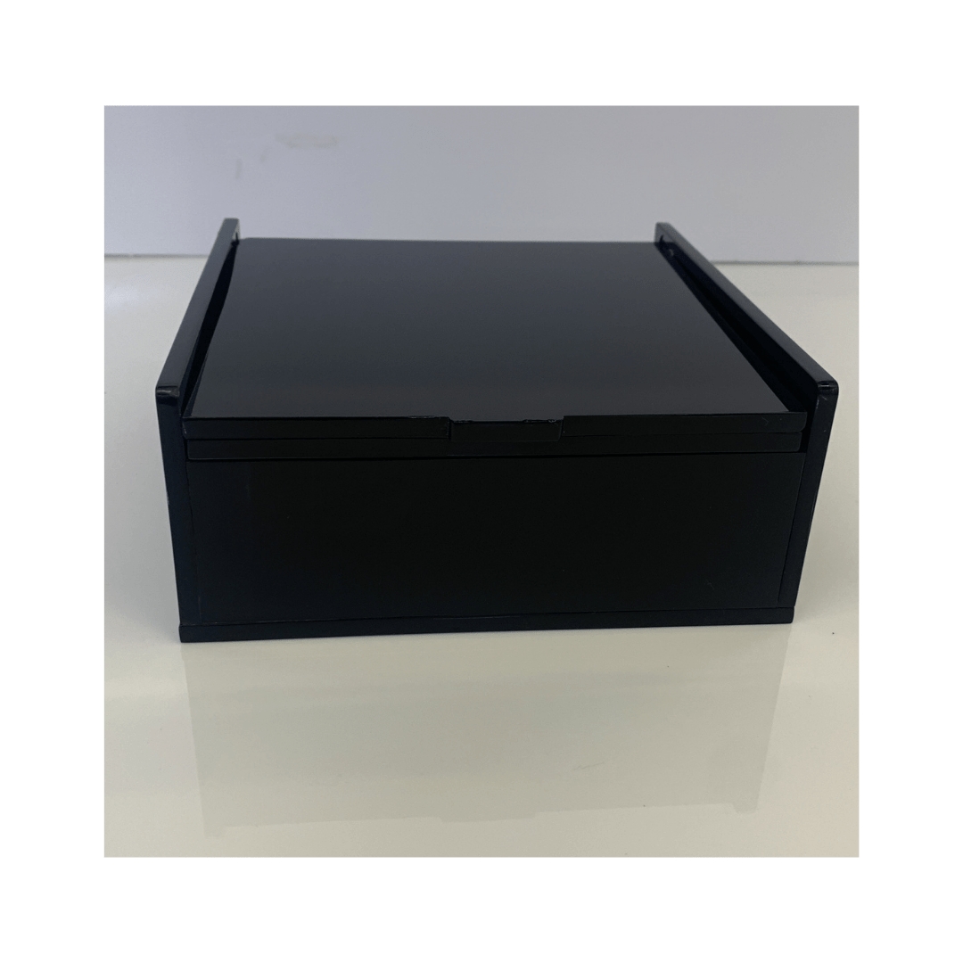 Porta Guardanapo de 16,5 x 16,5 em Acrílico Preto