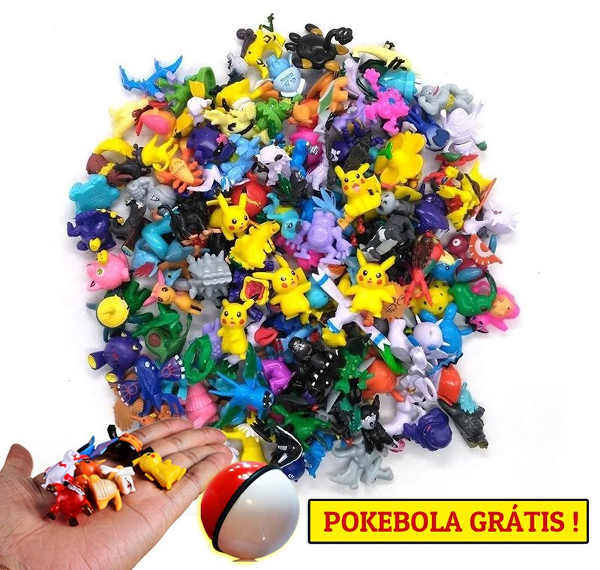 Bonecos Brinquedo Pokemon Kit 10 Capsulas Pokebola Dedoche em