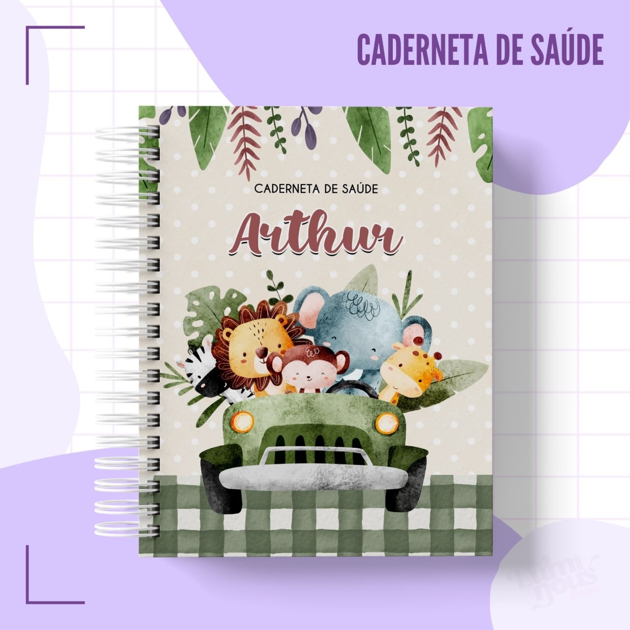 Capas Cadernetas Safari - SOMENTE CAPAS