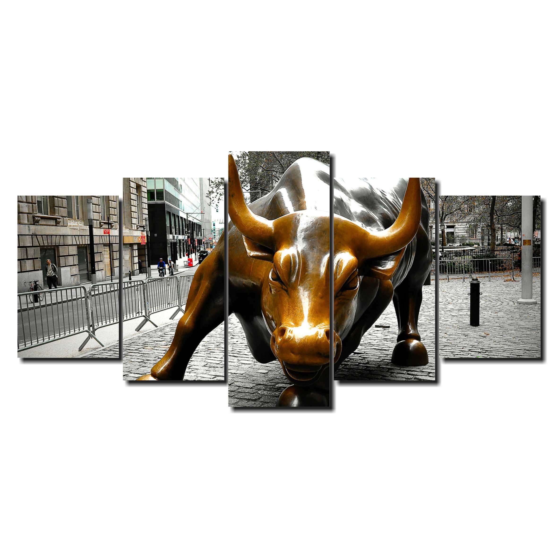 Quadro Decorativo Touro de Wall Street