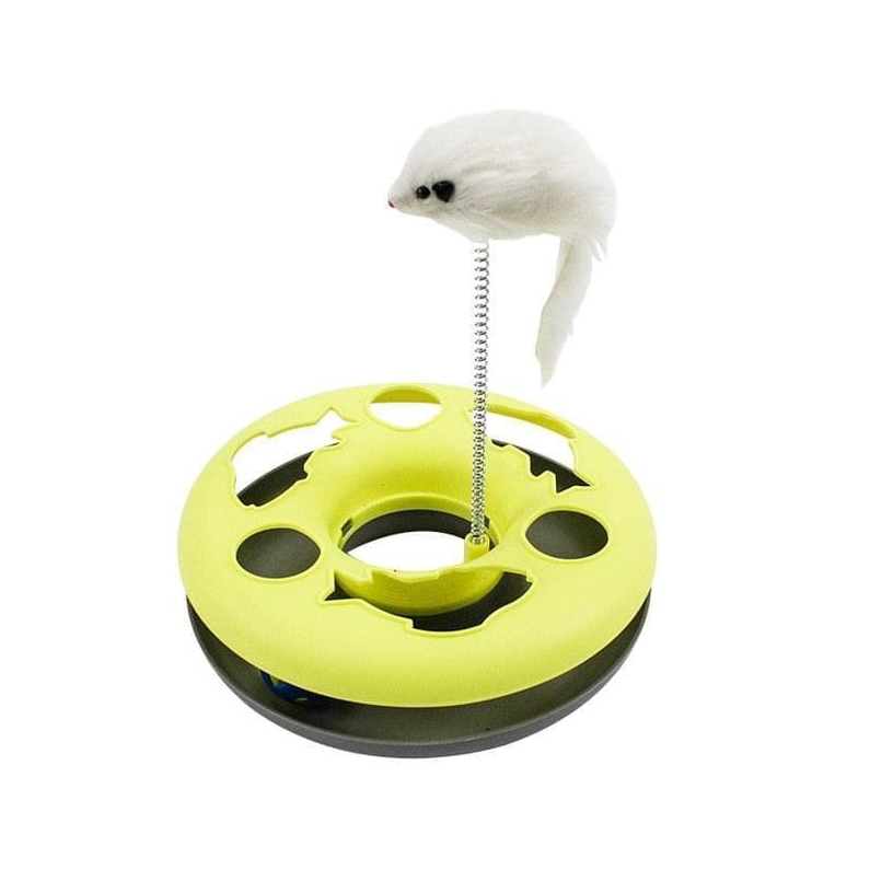 Brinquedo para Gatos com Bolinha e Rato Interativo-Miau Auau Pets