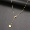 Colar Coração Infinito - Ouro/60cm