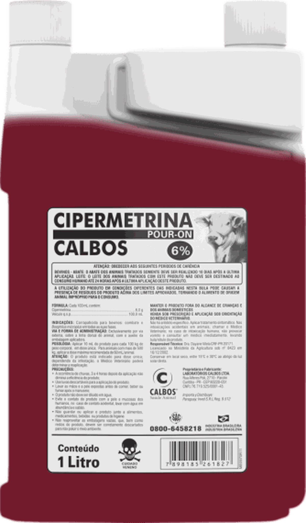 Cipermetrina 6% Pour-On 1L