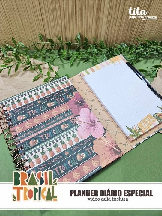 Brasil Tropical – Kit Encadernação Especial + Video Aulas Aulas Polly