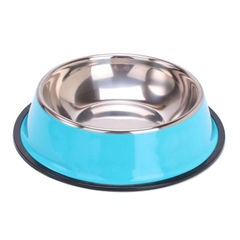 Comedor para C&atilde;es e Gatos Redondo de A&ccedil;o Inox-Miau Auau Pets