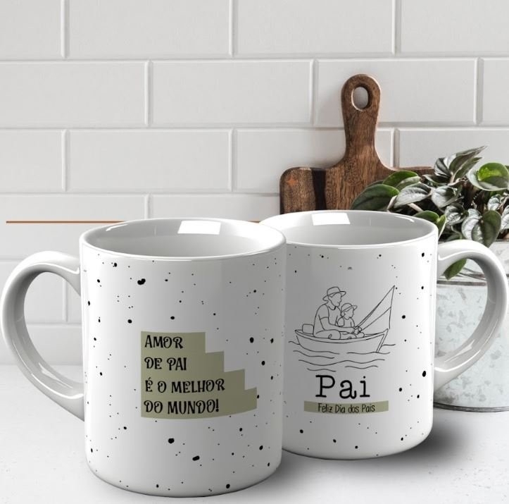 ARTE PARA CANECA DIA DOS PAIS MINIMALISTA