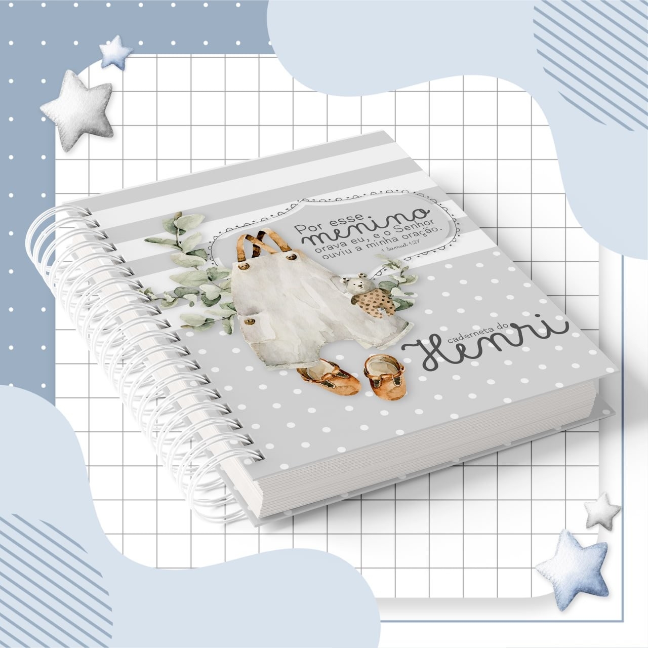 Caderneta e Livro do Bebe POR ESSE MENINO ORAVA EU