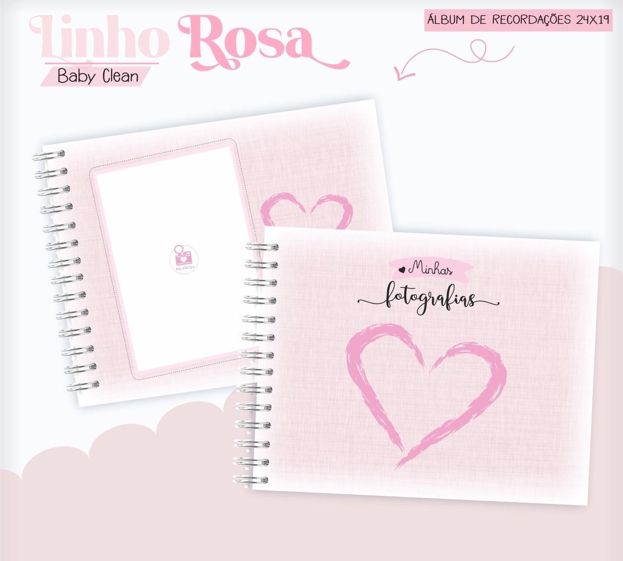 Caderneta e Livro do bebe Linho Rosa - Arquivo Digital