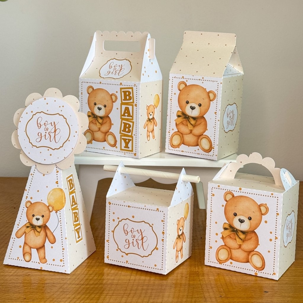 Chá Revelação Ursinho Neutro – Kit Festa Pronta