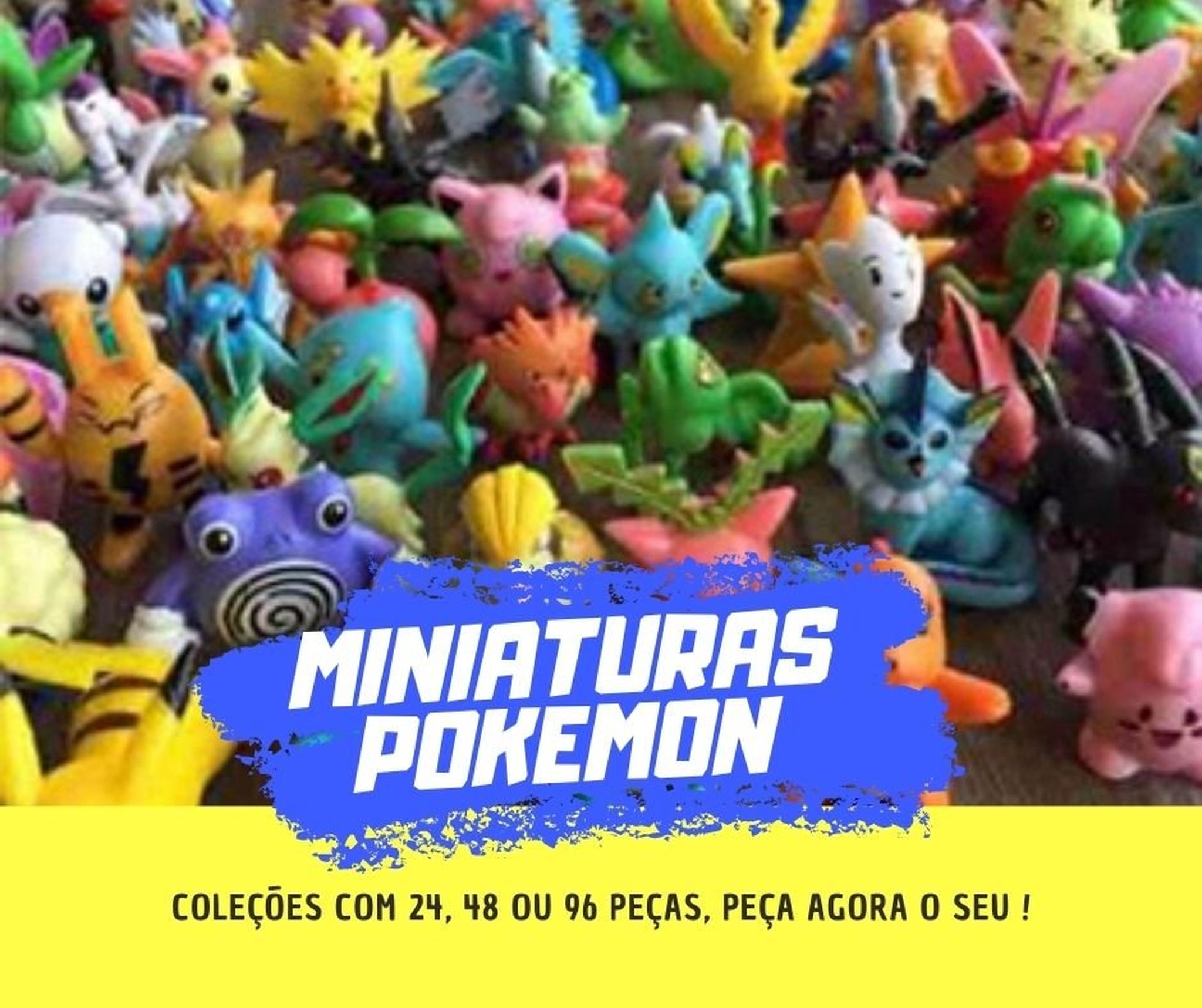 100 Bonecos Pokémon GO - Importados da China - Super Coleção - Pikachu 