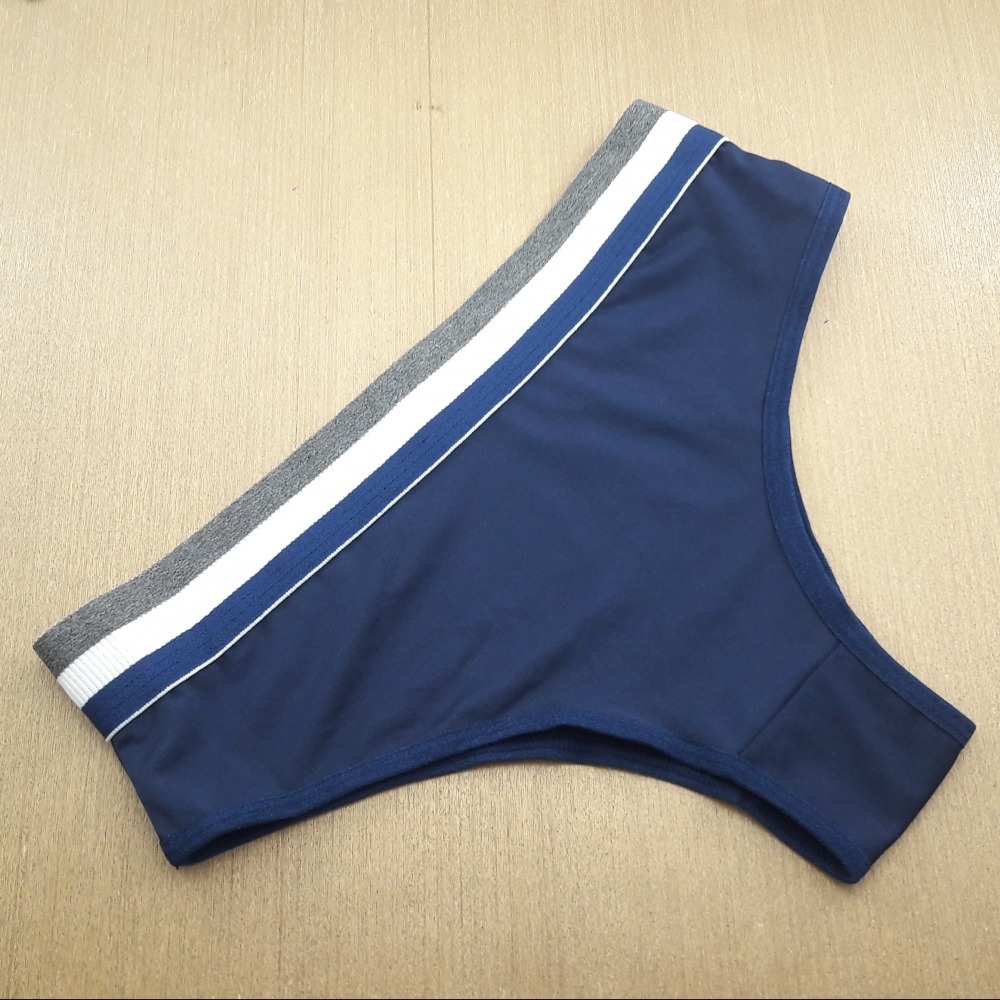 Calça Básica Cós Elástico Tricolor - C8865