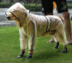 Capa de Chuva para C&atilde;es Refletiva com Capuz-Miau Auau Pets