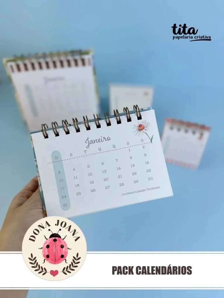 Dona Joana – Pack Calendários 2027 – português e español + Vídeo aula