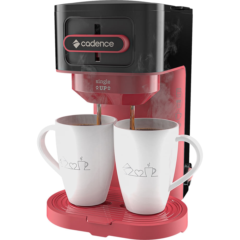 Cafeteira Elétrica Cadence Single Up 2 Xicaras Preto / Vermelho