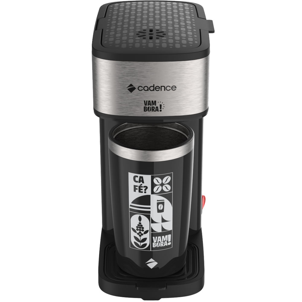 Cafeteira Elétrica Cadence Vambora com Copo Térmico 600W Preto / Inox