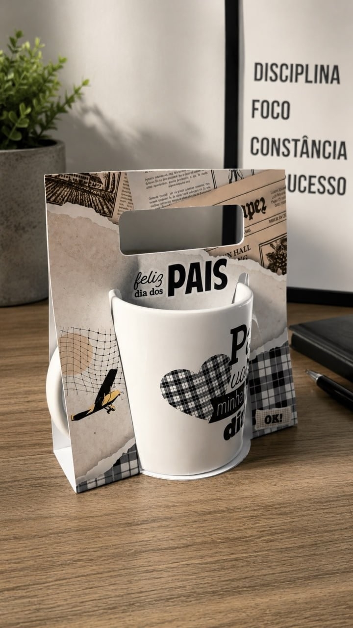 Porta Caneca + 11 ARTES PARA CANECAS - Dia dos Pais Arquivo Digital
