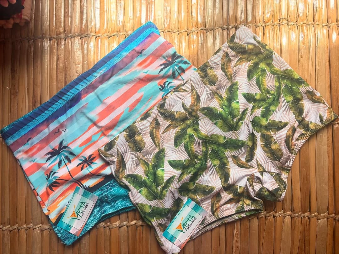 Sunga/Short de Banho Masculino Estampado (Diversas Estampas) 2026