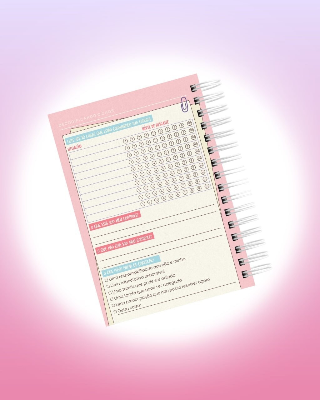 Arquivo Digital Planner de Sobrevivência para Cérebros Caóticos