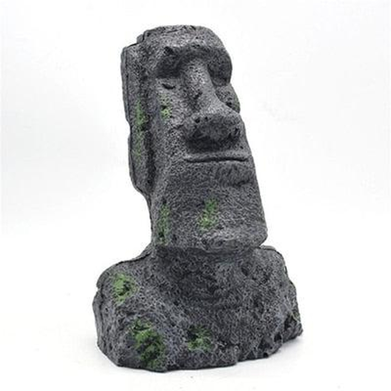 Decora&ccedil;&atilde;o para Aqu&aacute;rio Est&aacute;tua de Pedra da Ilha de P&aacute;scoa-Miau Auau Pets
