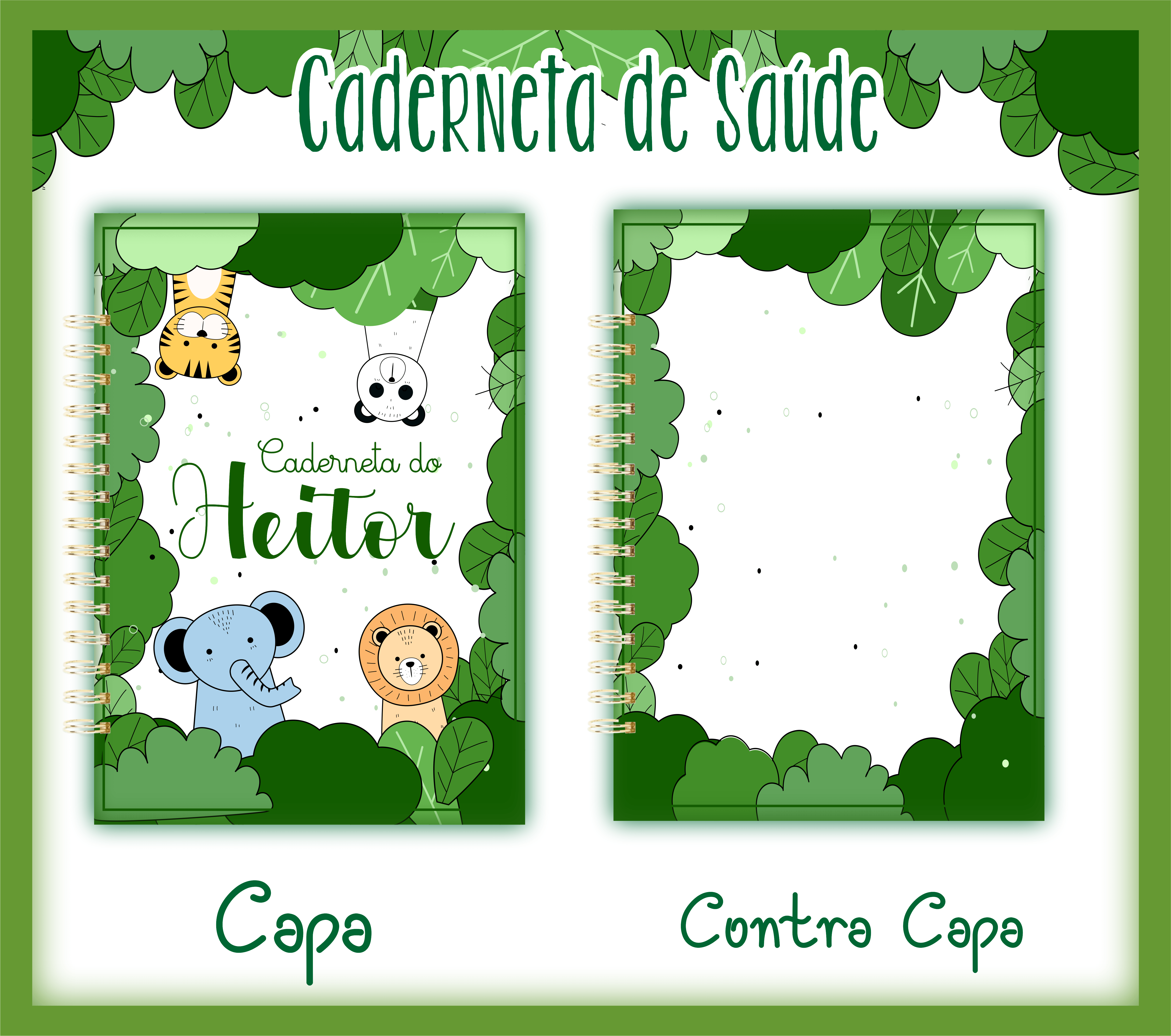 Capas Cadernetas Safari - SOMENTE CAPAS