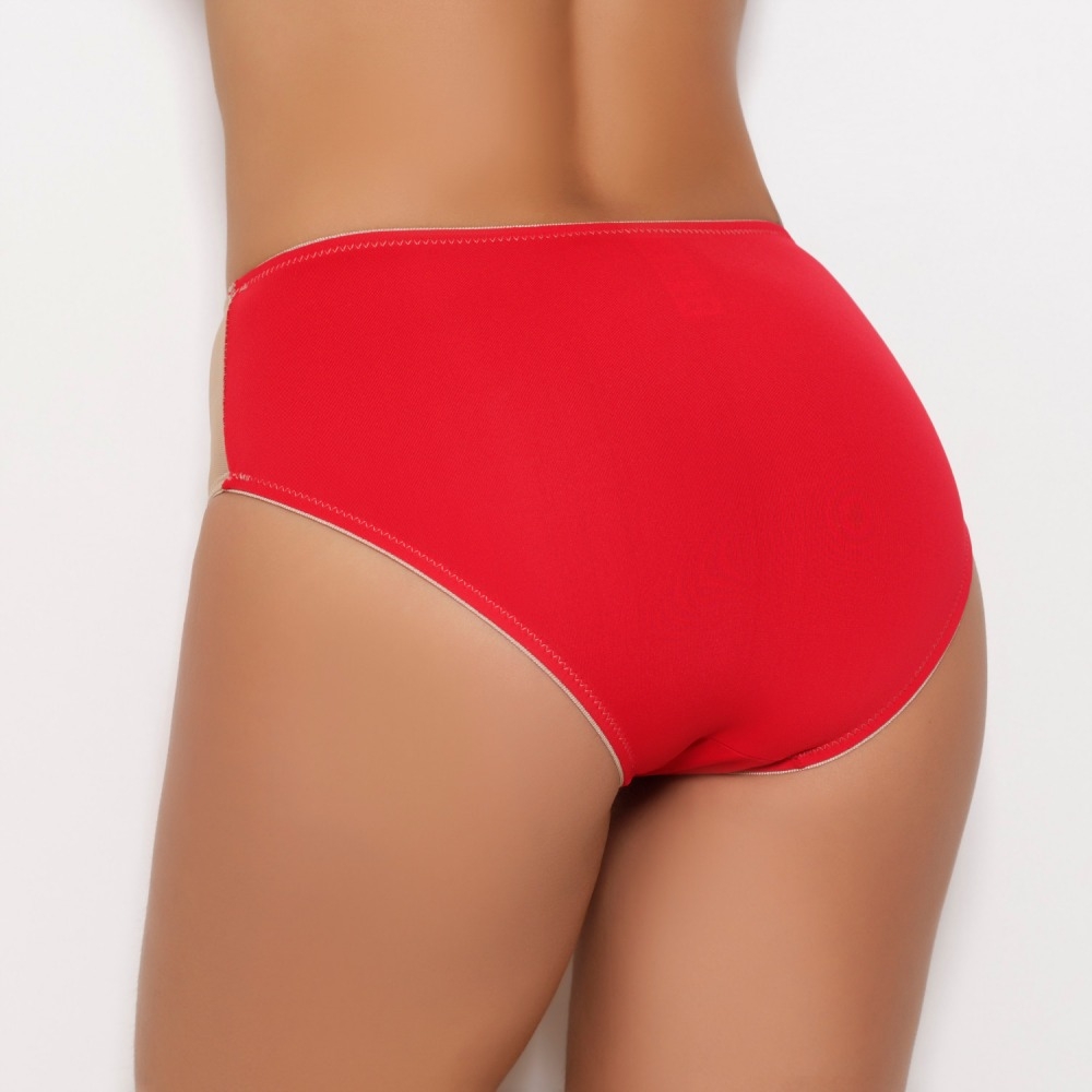 Calça Microfibra e Tule Vermelha - C6992