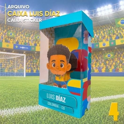 Caixas Figurinhas 3D Craques do Mundial