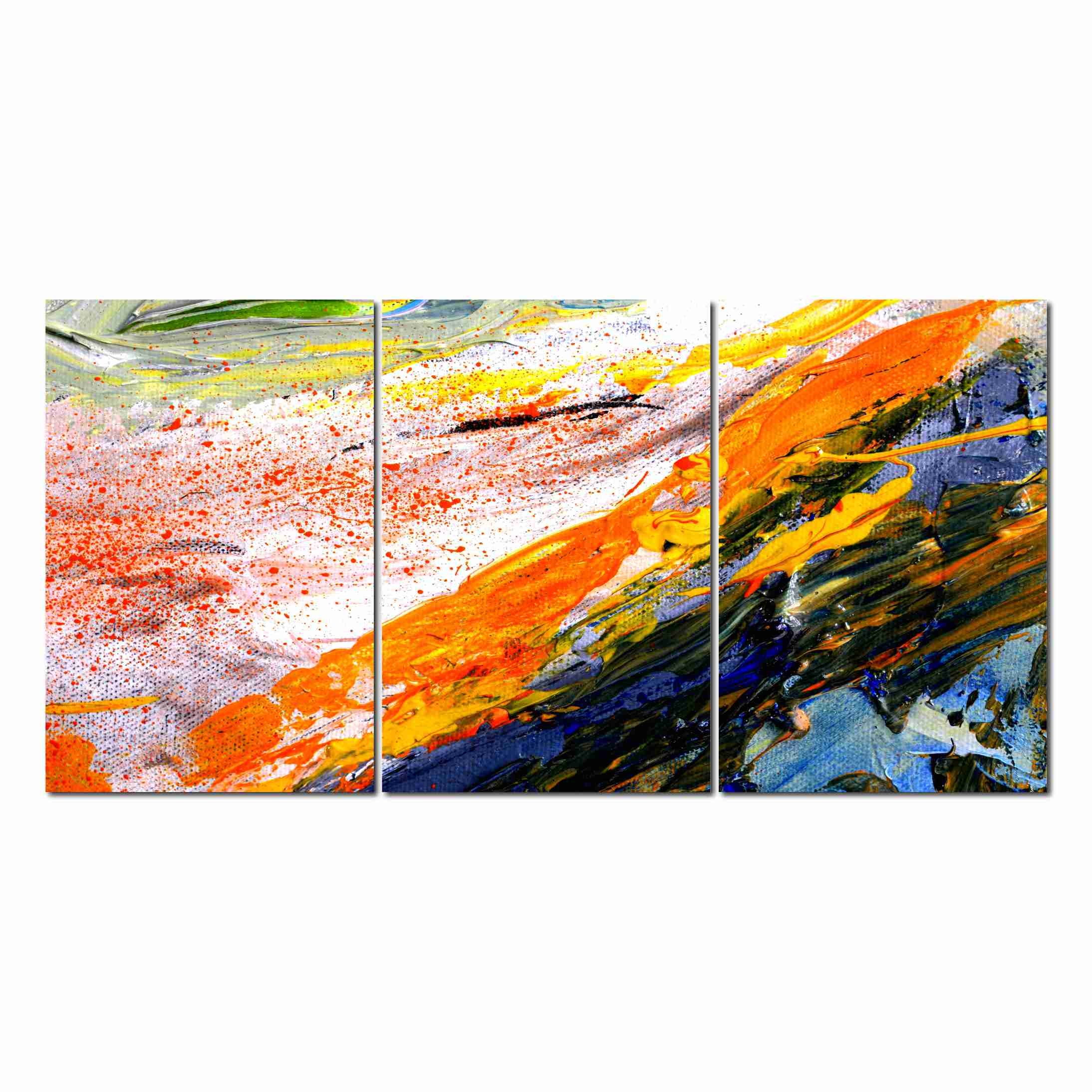 Quadro Decorativo Abstrato Pinceladas Coloridas