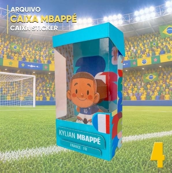 Caixas Figurinhas 3D Craques do Mundial