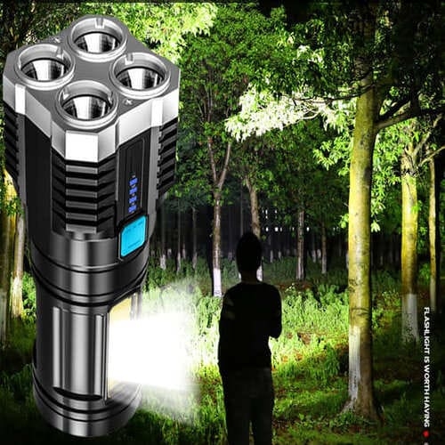 A melhor Lanterna de Cabeça Potente 5 modos com sensor de mão Recarregável ajustável