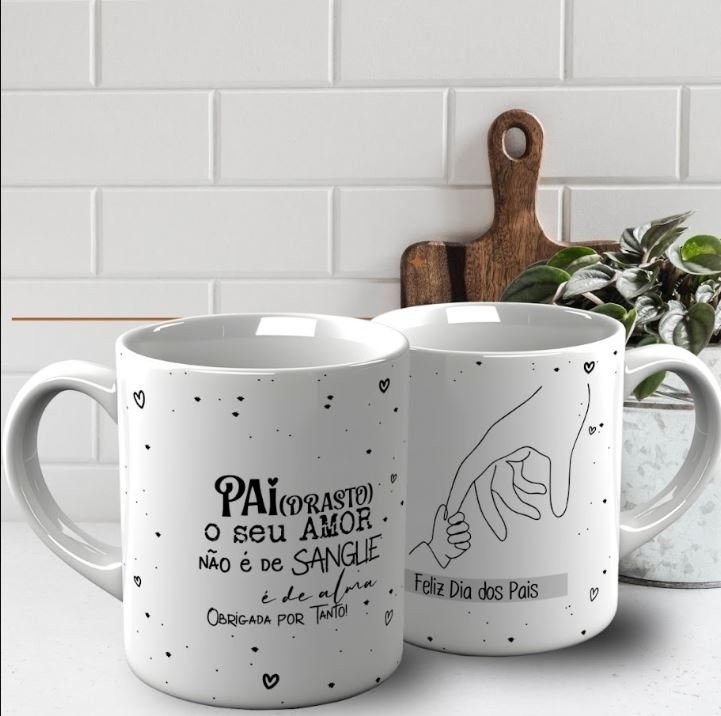 ARTE PARA CANECA DIA DOS PAIS MINIMALISTA