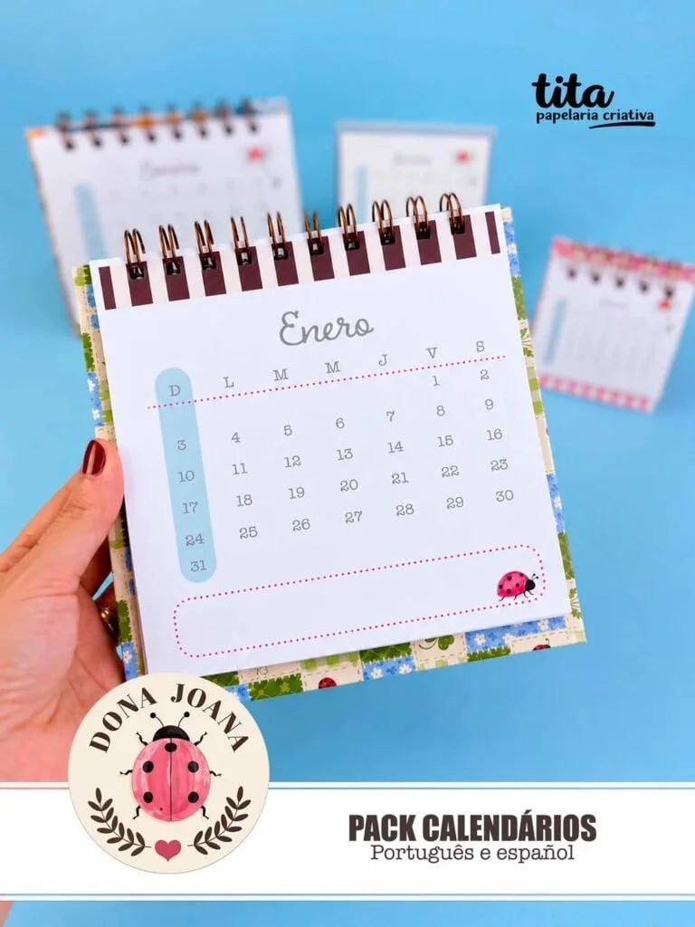 Dona Joana – Pack Calendários 2027 – português e español + Vídeo aula