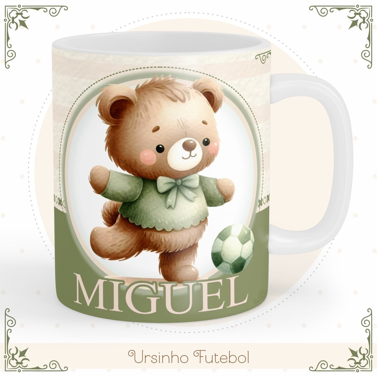 Caderneta e Livro do bebe Ursinho Futebol