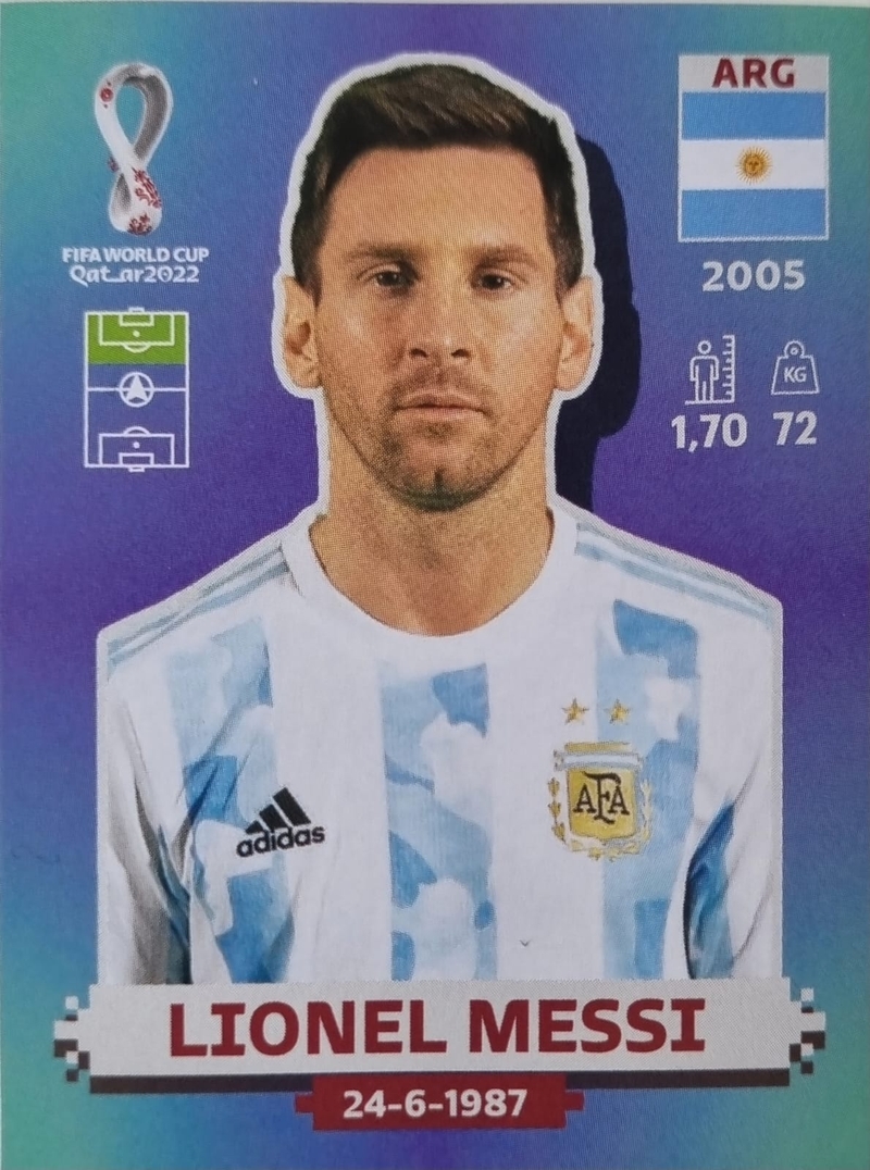 Figurinha Lionel Messi Bordô Copa 2022 Legend - Promoção