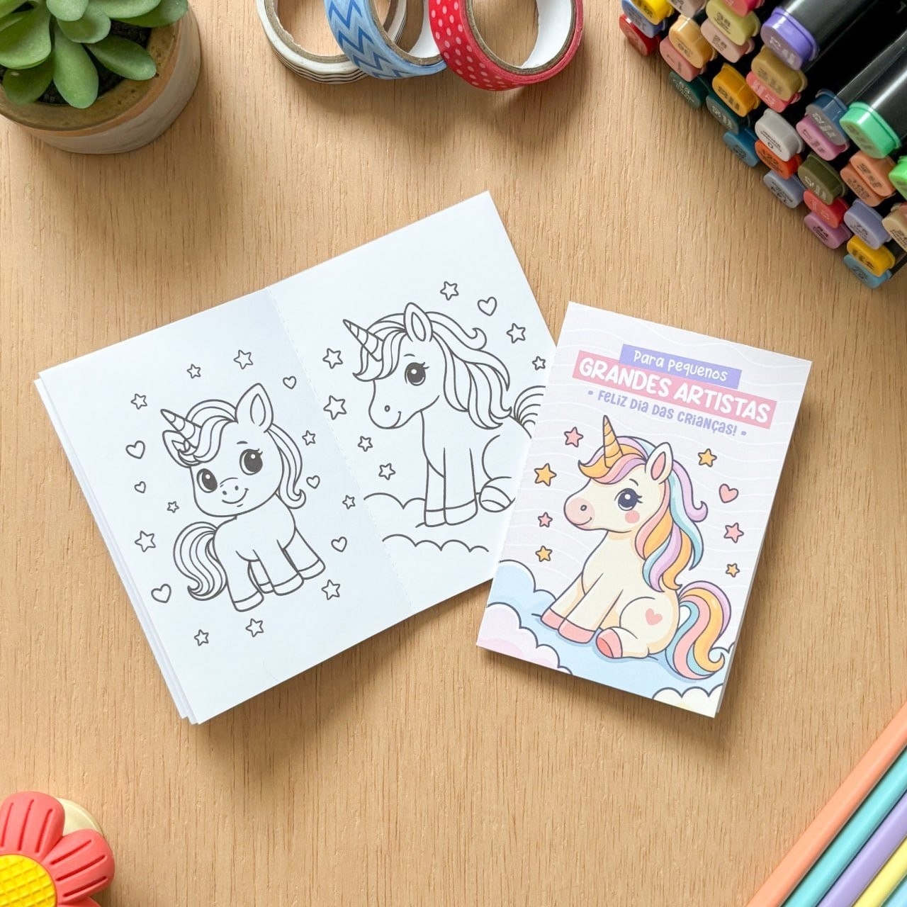 Mini Livro de Colorir – Dia das Crianças